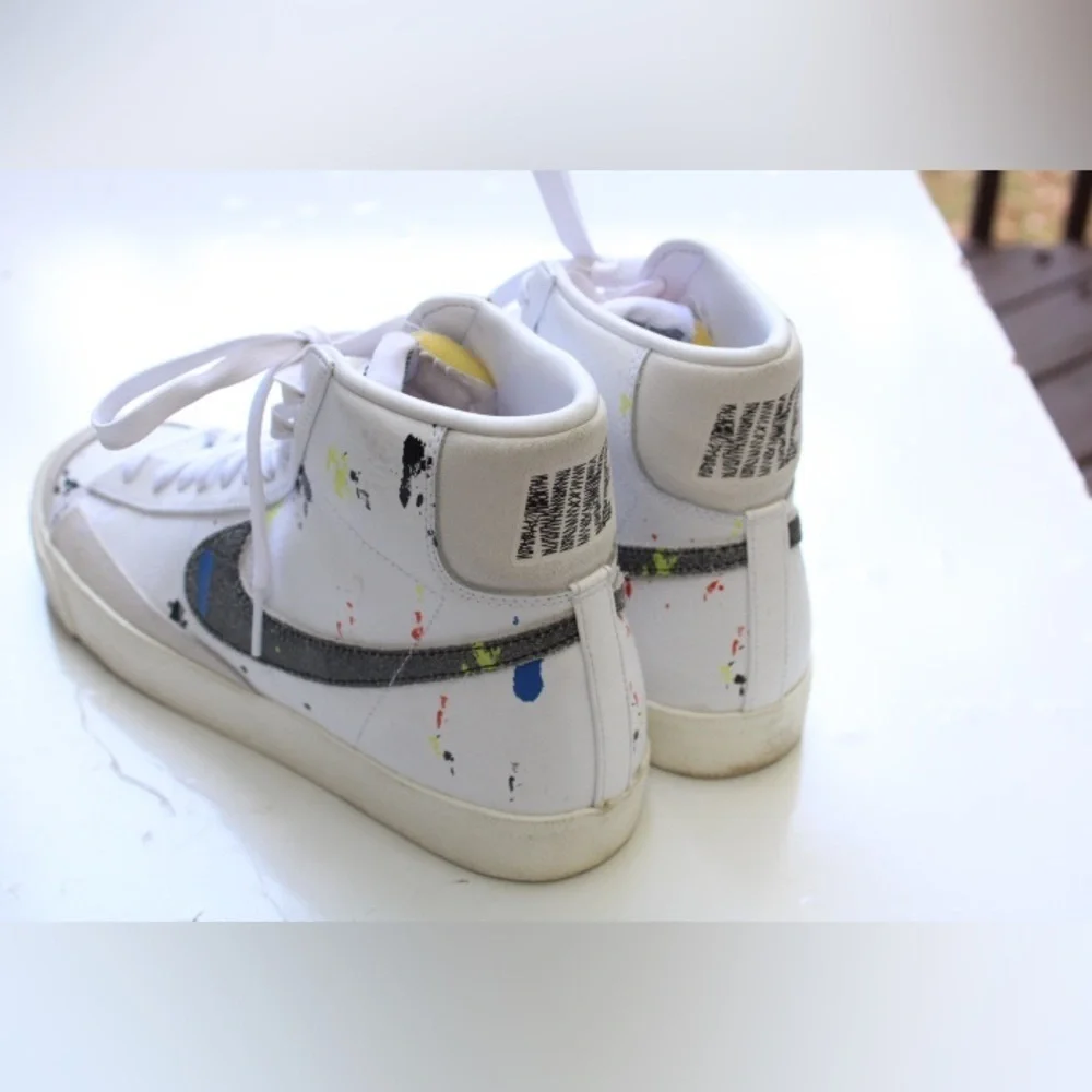 Nike blazer paint splatter sneakers